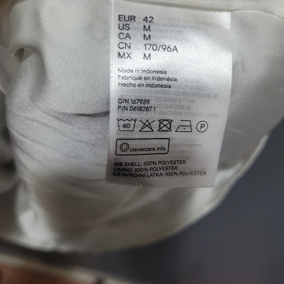 H&M cream/grey floral dress Size M - Picture 7 of 10